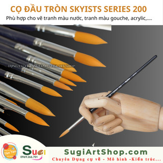 [ TÂM TÂM ] Cọ đầu tròn Skyists Series 200, Cọ tốt hàng Nhật