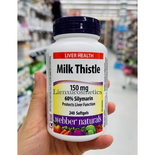 Viên bổ gan Milk Thistle 150mg 240 viên Webber Naturals