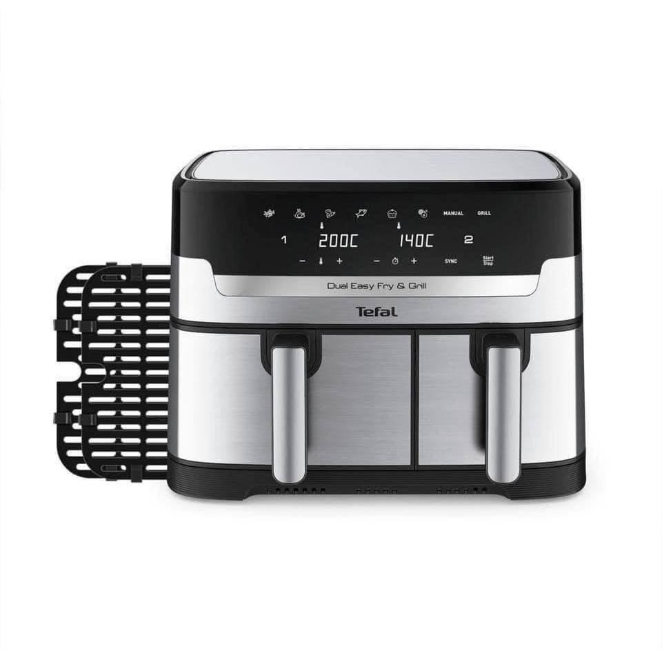 Nồi chiên không dầu điện tử Tefal Dual Easy Fry & Grill EY905D10 - 8.3L