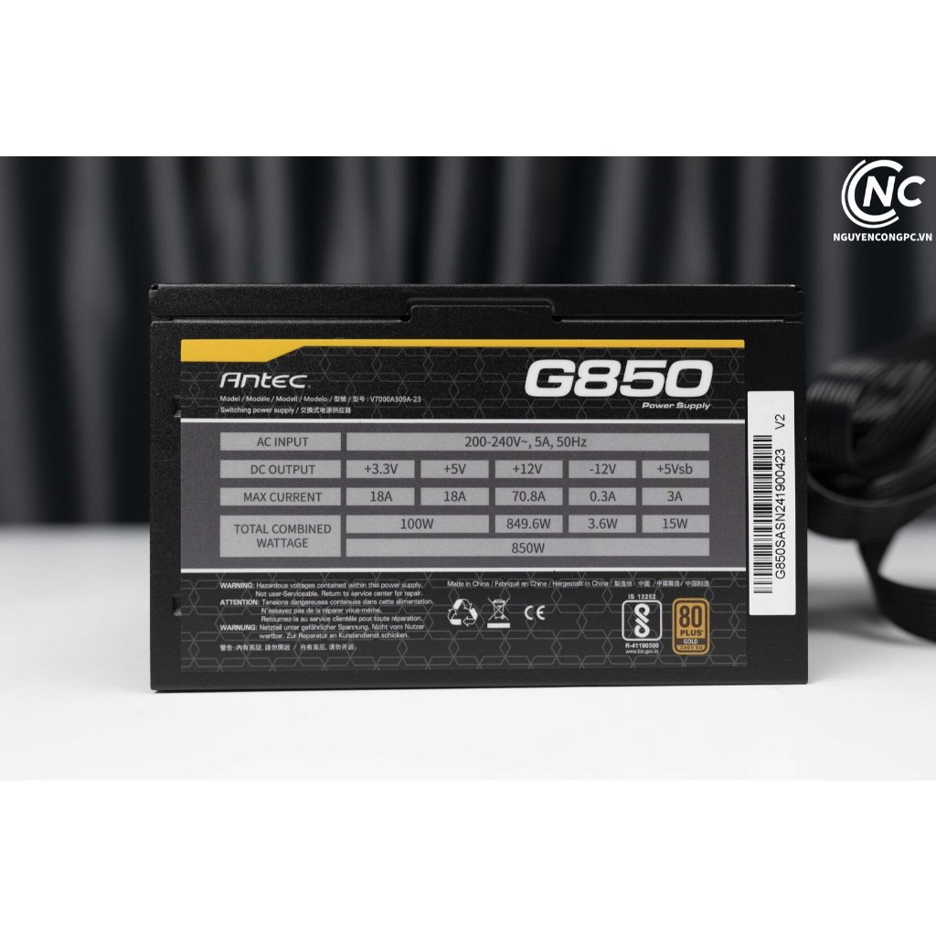 Nguồn ANTEC GOLD Plus G650 | G750 | G850 Semi Modular chuẩn 80 Plus Gold - Hàng chính hãng BH 60 Tháng | BigBuy360 - bigbuy360.vn