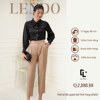 Quần Công Sở LENDO Q220830 Dáng Baggy Ống Đứng Twill Silk