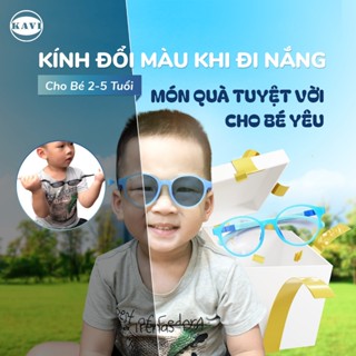 Kính Chống Ánh Sáng Xanh Trẻ Em 3 - 8 Tuổi KAVI 214 - Gọng Kính Chống Gãy Dành Cho Bé Trai, Bé Gái