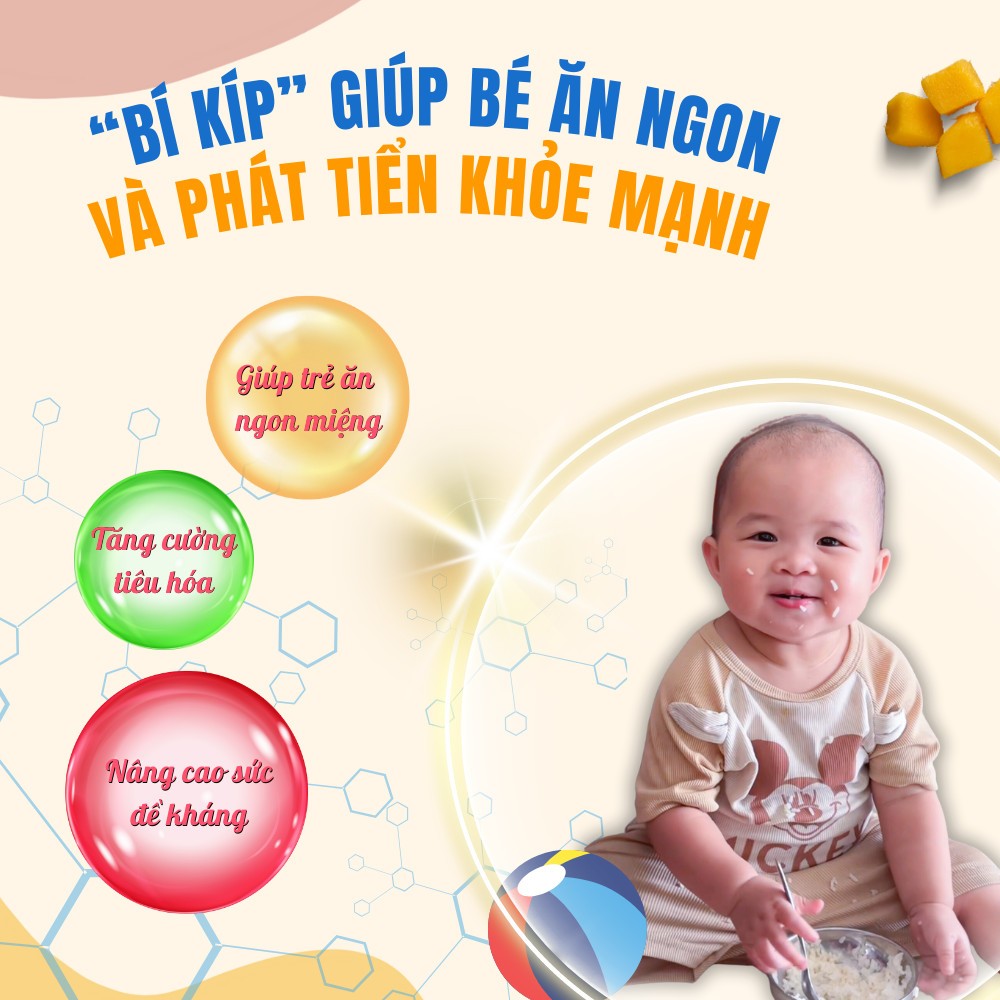 Siro Ăn Ngon Hải Bé - HAIBE.VN - Hộp 30 Gói - Giúp Tăng Sức Đề Kháng, Kích Thích Ăn Ngon, Hấp Thu Tốt