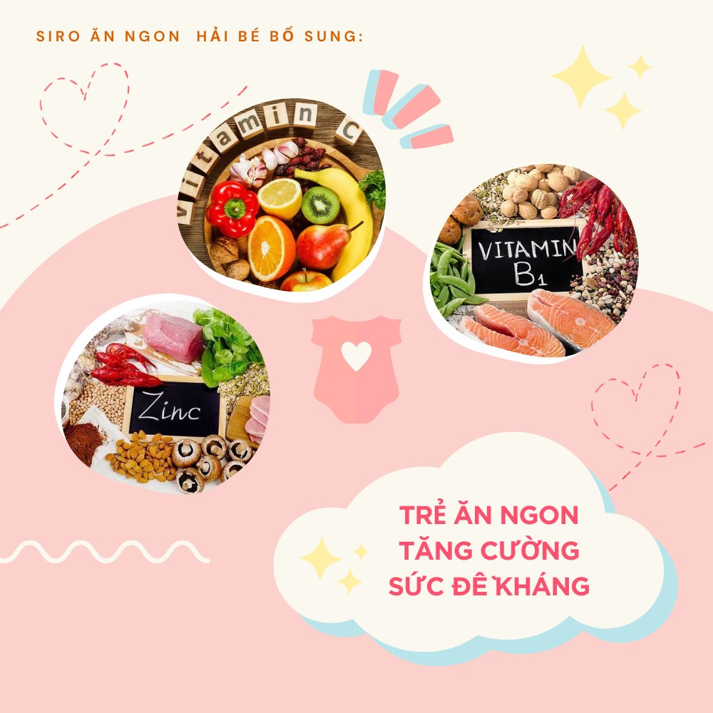 Siro Ăn Ngon Hải Bé - HAIBE.VN - Hộp 30 Gói - Giúp Tăng Sức Đề Kháng, Kích Thích Ăn Ngon, Hấp Thu Tốt