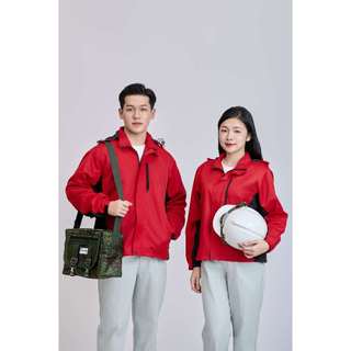 Áo khoác gió FMF unisex nam nữ vải poly cao cấp cổ đứng phối 2 lớp bền đẹp thoáng mát