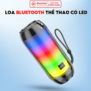 Loa Bluetooth cao cấp Basefast âm thanh sống động bass căng Đèn Led Full 360 Độ Theo Nhạc