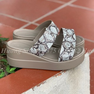 Dép cao gót, lê Brooklyn 7p màu da beo êm nhẹ, bền đẹp cho nữ