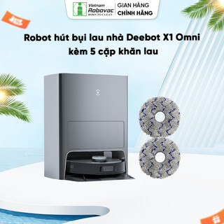 Combo Robot hút bụi X1 Omni kèm bộ 5 cặp khăn lau _ Bản Quốc Tế _ Hàng chính hãng