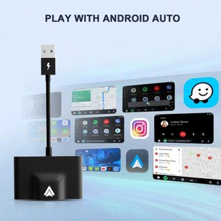 Bộ chuyển đổi Carplay không dây ANYTROX, chuyển đổi có dây sang không dây, kết nối Bluetooth WIFI, điều khiển vô lăng