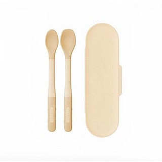 Bộ 2 thìa ăn dặm silicone Moyuum - 2 level