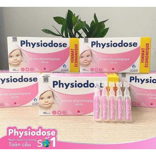 Nước muối sinh lý Physiodose - chính hãng Pháp hồng,Xanh hữu cơ