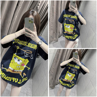 Áo thun Phông  nữ form rộng tay lỡ Bọt biển -Hình in to chuẩn hottrend 2024 chất cotton cao cấp đl 250gsm