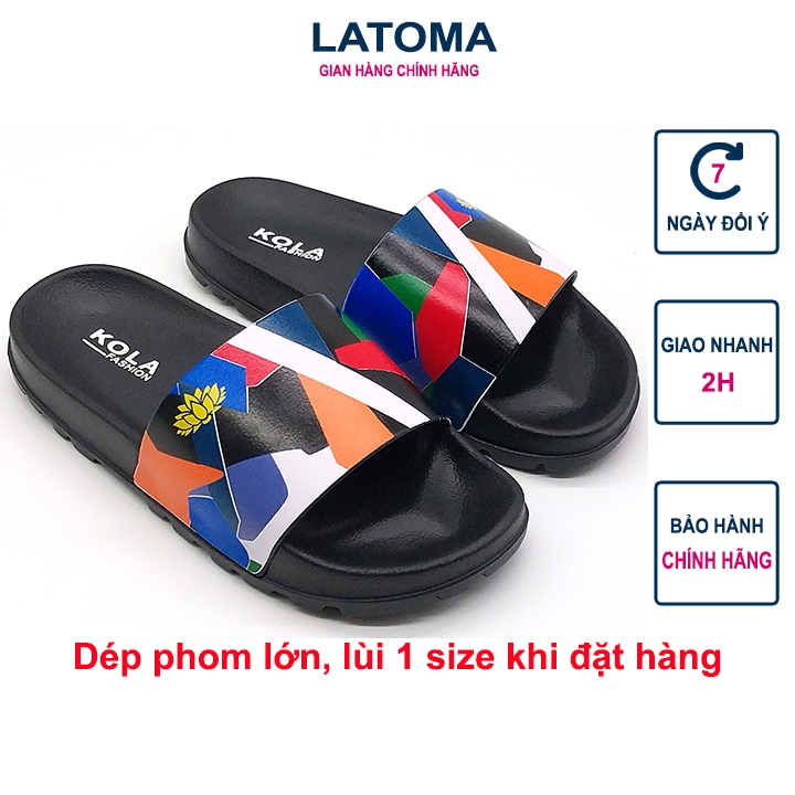 Dép quai ngang nam nữ siêu nhẹ êm chân chống trơn trượt thời trang Latoma TA8471 (Nhiều màu)