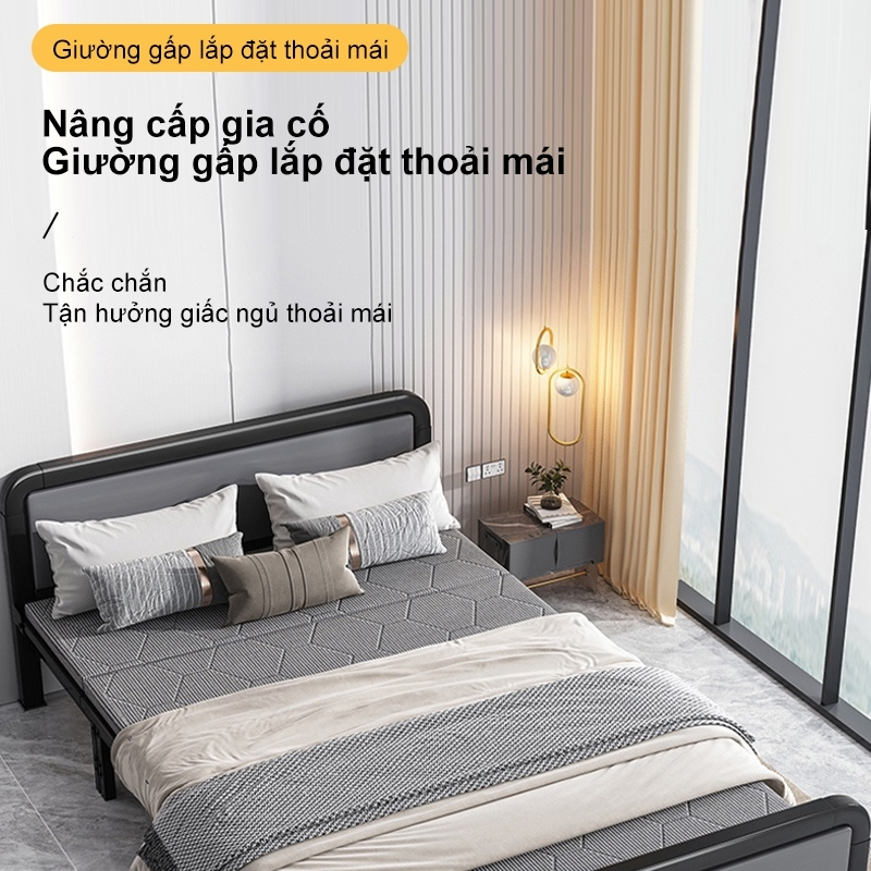 ALVIN giường gấp gọn hàng nhập khẩu Thoải Mái Êm Ái Tháo Lắp Tiện Lợi giường gấp gọn thông minh 1m9 | BigBuy360 - bigbuy360.vn