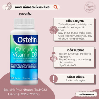 Ostelin canxi & vitamin d3 130 viên