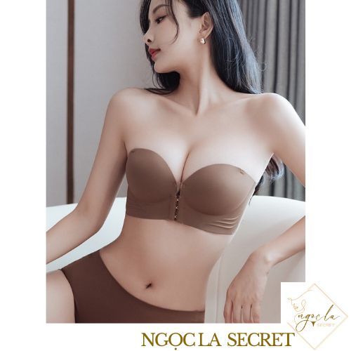 áo ngực không dây chất su đúc cài trước định hình nâng ngực dày 5cm che mỡ thừa D947