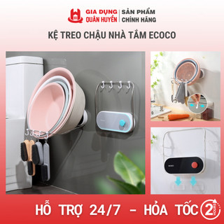 Kệ treo chậu nhà tắm Ecoco | Giá để đồ vệ sinh có móc treo không khoan tường đa năng cao cấp