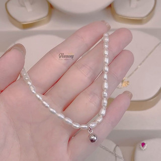 Dây chuyền bạc 925 vòng cổ nữ chuỗi ngọc trai nhân tạo đính bi tròn sang chảnh, độc đáo VC83 | HARMONY ACCESSORIES