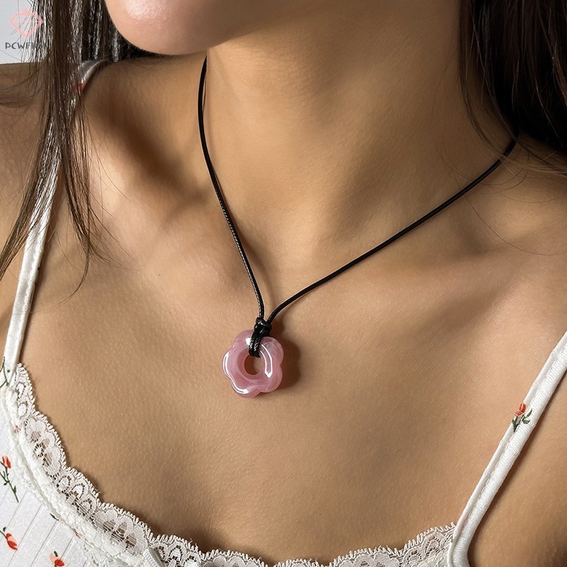 [ Mua kèm deal sốc chỉ 6k]  Vòng cổ mặt hoa Arcylic resin y2k dễ thương Ram_store