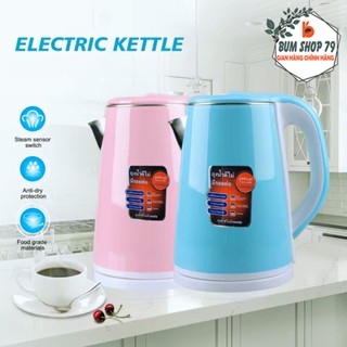 Ấm Siêu Tốc Inox 2.5L Jidlai Thailanb Công Suất 1500W An Toàn, Ấm Đun Nước Siêu Tốc Công Nghệ Mới