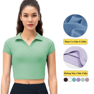 Áo Thun Polo Croptop Ngắn Tay Cổ Bẻ Madela Chất Cotton Thoáng Mát, Áo Croptop Mùa Hè Nữ Tay Ngắn