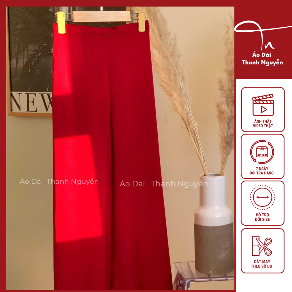 Quần Lụa Áo Dài Chất Lụa Ngọc Trai, Quần dài Nữ Ống Rộng Nhiều Màu ( chọn màu ib shop)