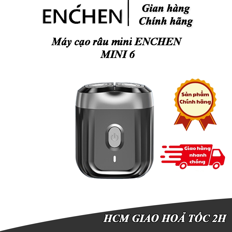 Máy cạo râu Enchen Mini 6, lưỡi dao kép tự mài siêu mỏng, chống nước IPX7 cạo khô và ước, pin trâu