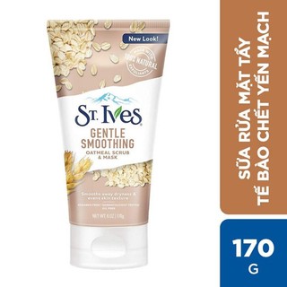 Sữa rửa mặt tẩy tế bào chết ST.Ives Gentle Smoothing Oatmeal hương lúa mạch 170g