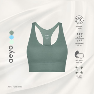 Áo bra thể thao yoga nữ Airy Feminine, cổ chữ V, chất liệu aeyoSoft mềm mại, năng động