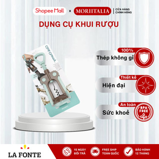 Dụng cụ khui rượu La Fonte thép không gỉ, cao cấp, siêu bền, đa năng Moriitlia 006569