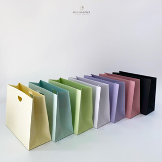 Bộ 5 Túi Giấy Nhỏ Không Quai - Màu Pastel & Trắng/Đen, Tái Chế, Thiết Kế Tinh Tế