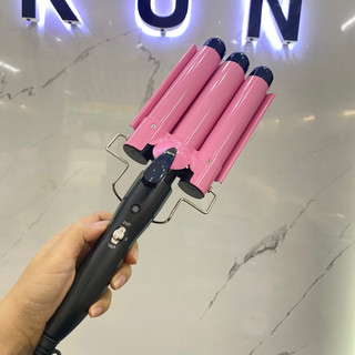 Máy dập sóng, làm tóc xoăn sóng 3 trục size 22 màu ngẫu nhiên KUN016