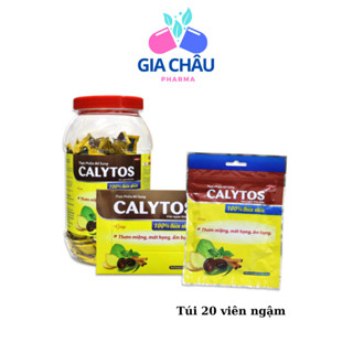 Viên ngậm thảo dược Calytos Domesco giúp thơm miệng, mát họng, ấm bụng - Túi 20 viên ngậm