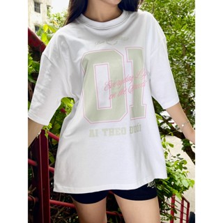 Áo Thun BOO Unisex Oversized 100% Cotton In Graphic 01 Xu Dính Túi