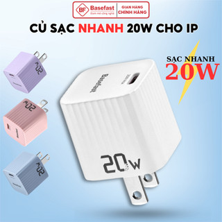 Củ sạc nhanh Basefast 20W Cổng sạc Type C Thiết kế nhỏ gọn cho IP X XSM 11 12 13 14Promax
