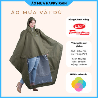 Áo Mưa Choàng Vải Dù cỡ đại Siêu Nhẹ 1 Người, 2 Người chính hãng Tân Hưng Phong