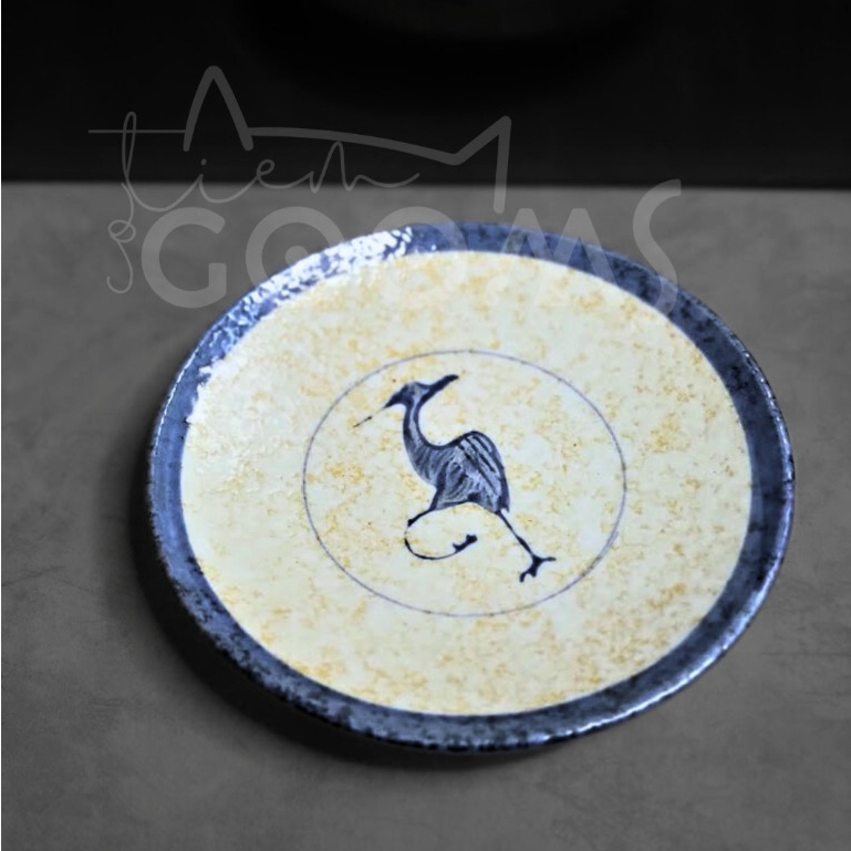 Dĩa gốm hình hạc