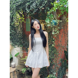 KITSU - Váy 2 dây, váy baby doll ren hoa trắng vibe mùa hè thiết kế by lepebylinh