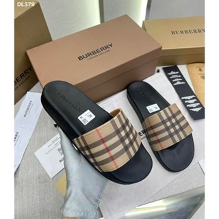  Dép Nam Nữ BBR Quay Casu Nâu Kẻ Sọc Full Box  Dép Lê Quai Ngang BBR Đế Casu Đúc Siêu Đẹp Trend_2024 