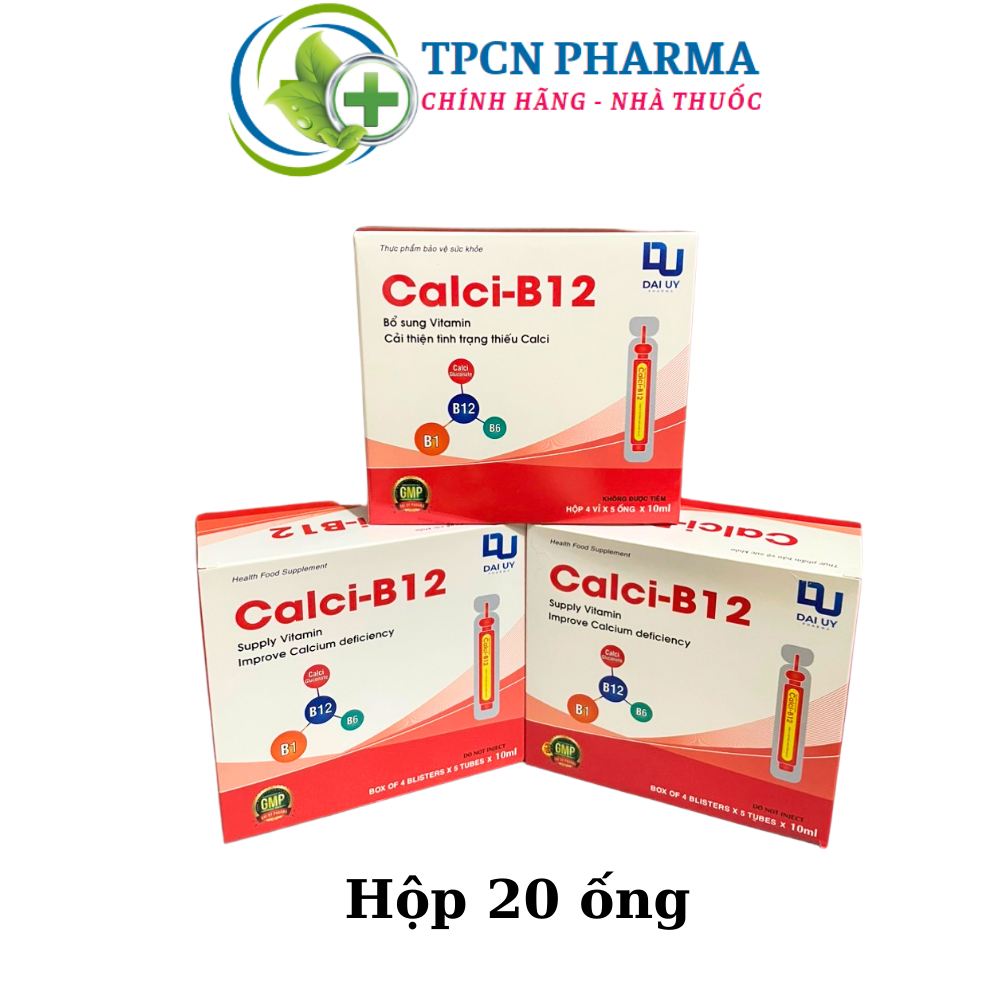 Siro canxi ống Đại Uy Canxi B12 (Hộp 20 ống)