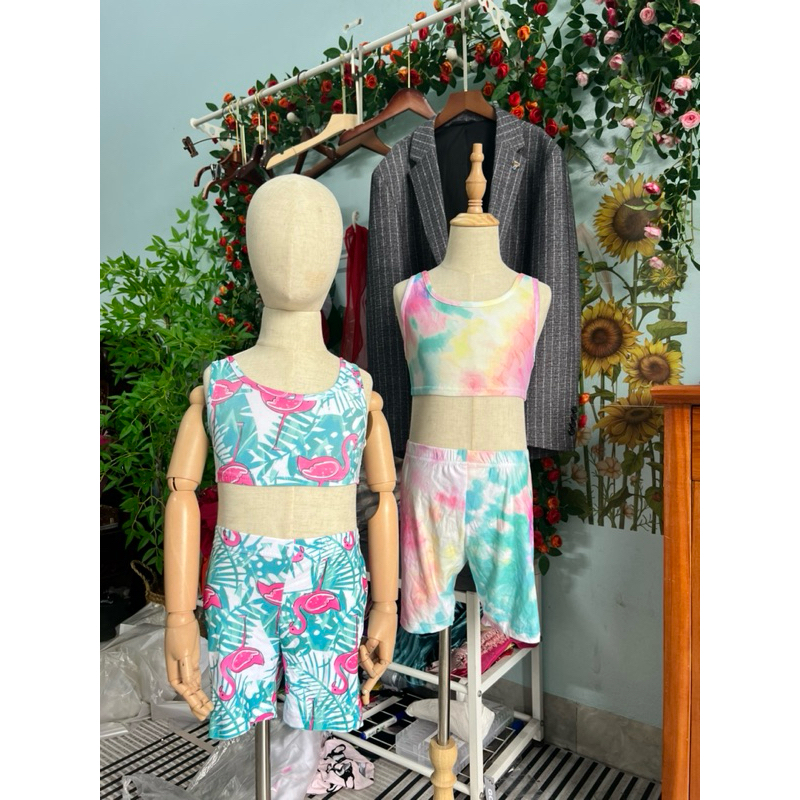 Bộ đồ thể thao bé gái Jellifish 4-14 tuổi 🌈 Bộ nhảy bé gái đồ bơi xuất dư