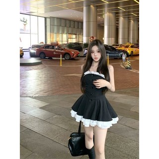 Đầm cúp ngực, váy cúp ngực phối nơ dáng xòe freesize dưới 58kg