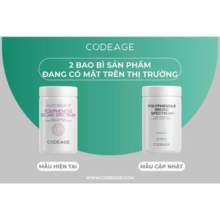 Viên Chống nắng sáng da Codeage Polyphenols Broad Spectrum 120 Viên