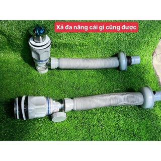  XẢ ĐA CHỨC NĂNG Ống Xả Xiphong Lavabo Bồn Rửa Mặt XẢ RUỘT GÀ DỄ LẮP ĐẶT kéo dài bẻ cong được X1 