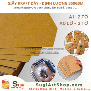 [ TÂM TÂM ] Giấy Kraft A1 / A0 dày - định lượng 350gsm - Kraft 2 mặt - Giấy cắt Rập dày 350gsm