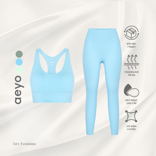Aeyo Set  Airy Feminine đồ tập thể thao yoga gym chất liệu mềm nhẹ, thiết kế nữ tính thời thượng