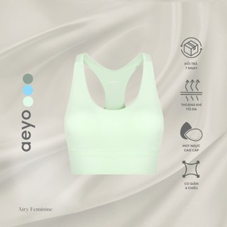 Áo bra thể thao yoga nữ Airy Feminine, cổ chữ V, chất liệu aeyoSoft mềm mại, năng động