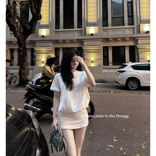Set liền chân váy bigsize trơn dáng ngắn s621 🍎🍎🍎