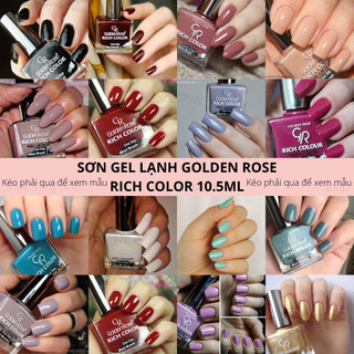 Sơn gel lạnh siêu bóng cao cấp không hơ Golden Rose Rich Color 10.5ml Thổ Nhĩ Kì dụng cụ làm móng tay chuyên nghiệp nail