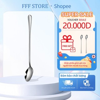 Thìa cà phê đá bầu inox 304 -muỗng inox 304 dùng uống trà đào-sinh tố- cocktail.